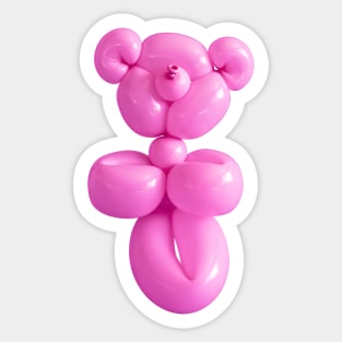 Teddy bear balloon in pink Sticker